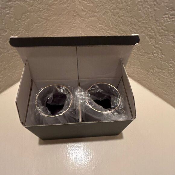 Anna Ombré Stemless Wine Glasses Purple With Gold Rim Luxury Home Gift NWT - Picture 6 of 9